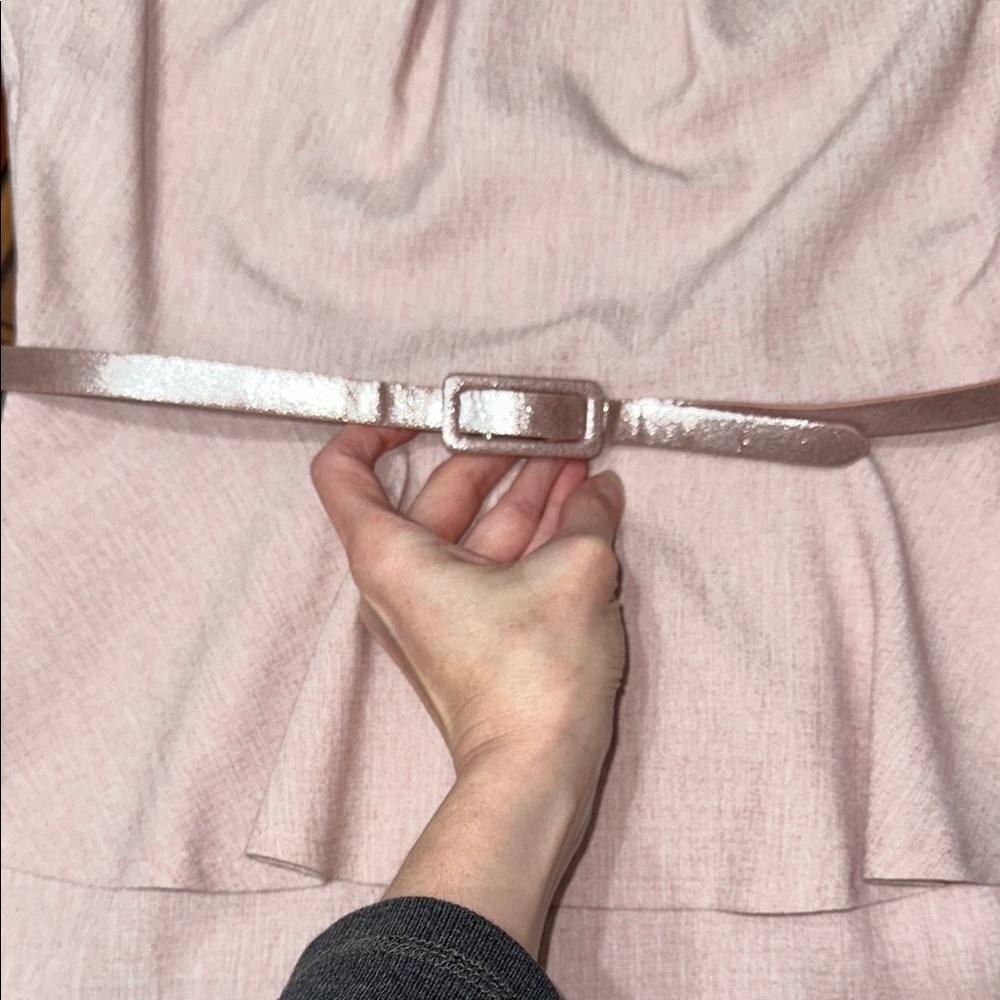 Elegant Pink belted Peplum sheath Dress - Picture 7 of 9